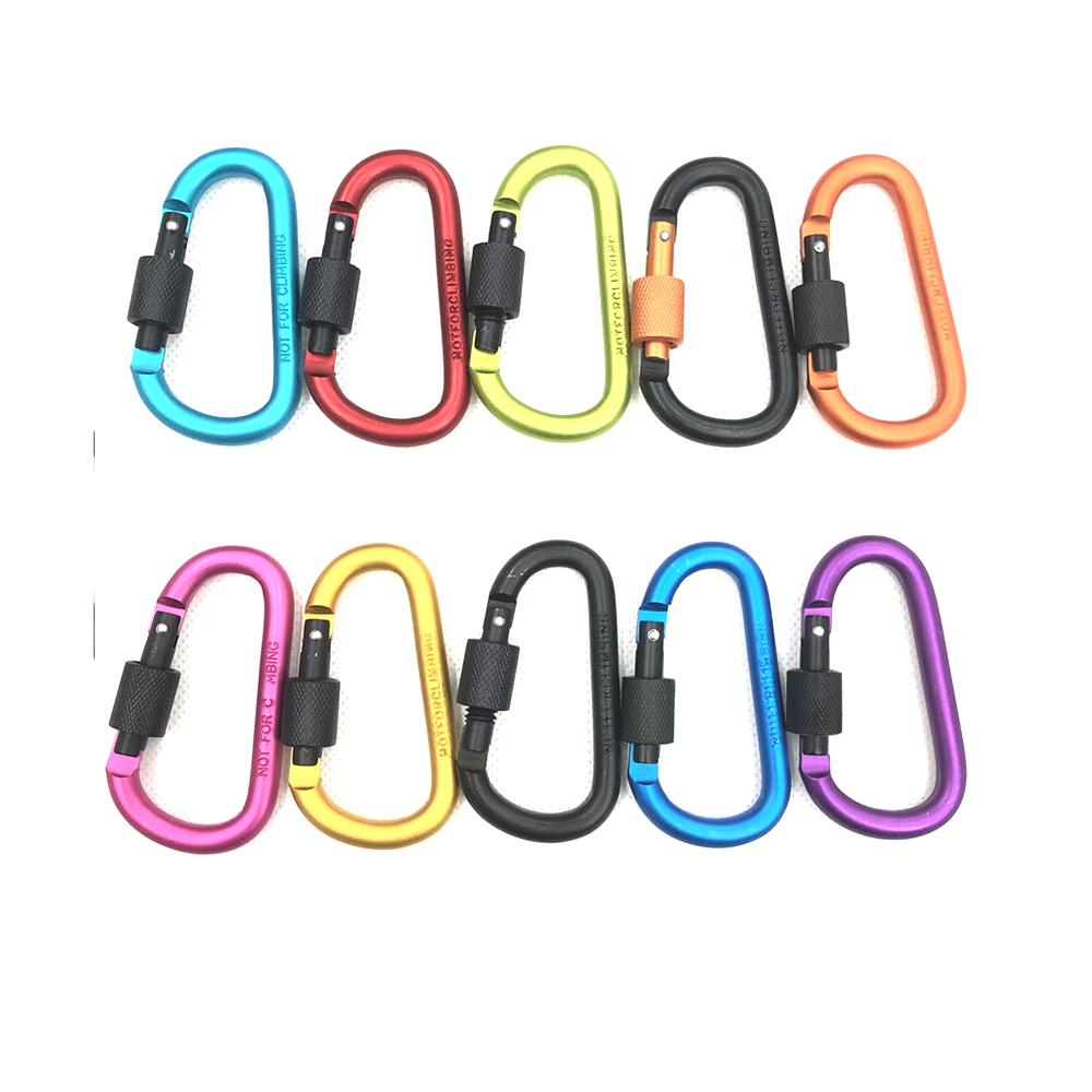 #8 D-shaped 24g high quality frosted carabiner backpack hook 8