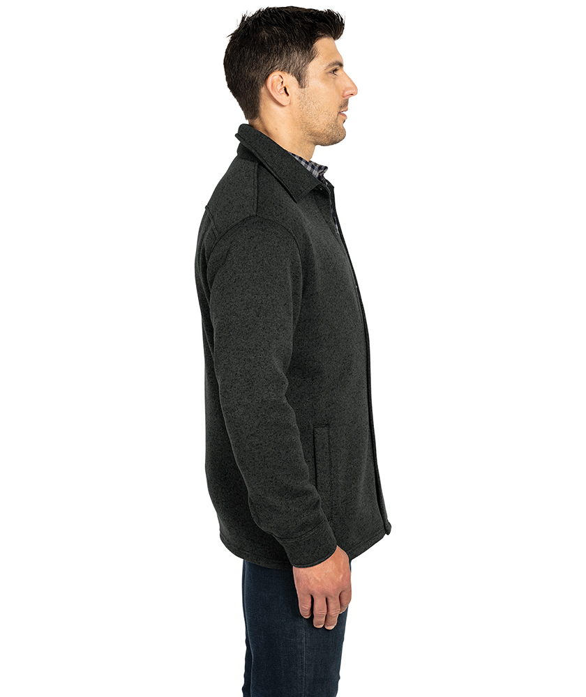 Heathered Fleece Snap Shacket