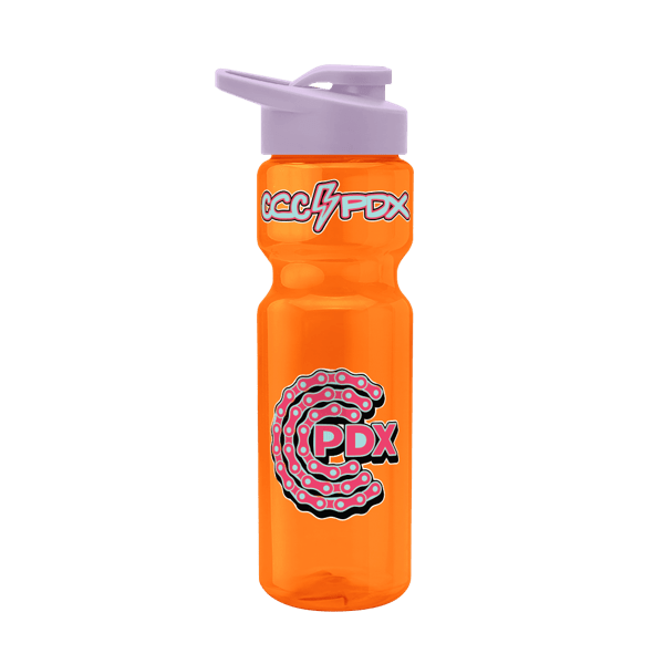Blazer 28oz Transparent Bike Bottle w/Drink-thru Lid 896