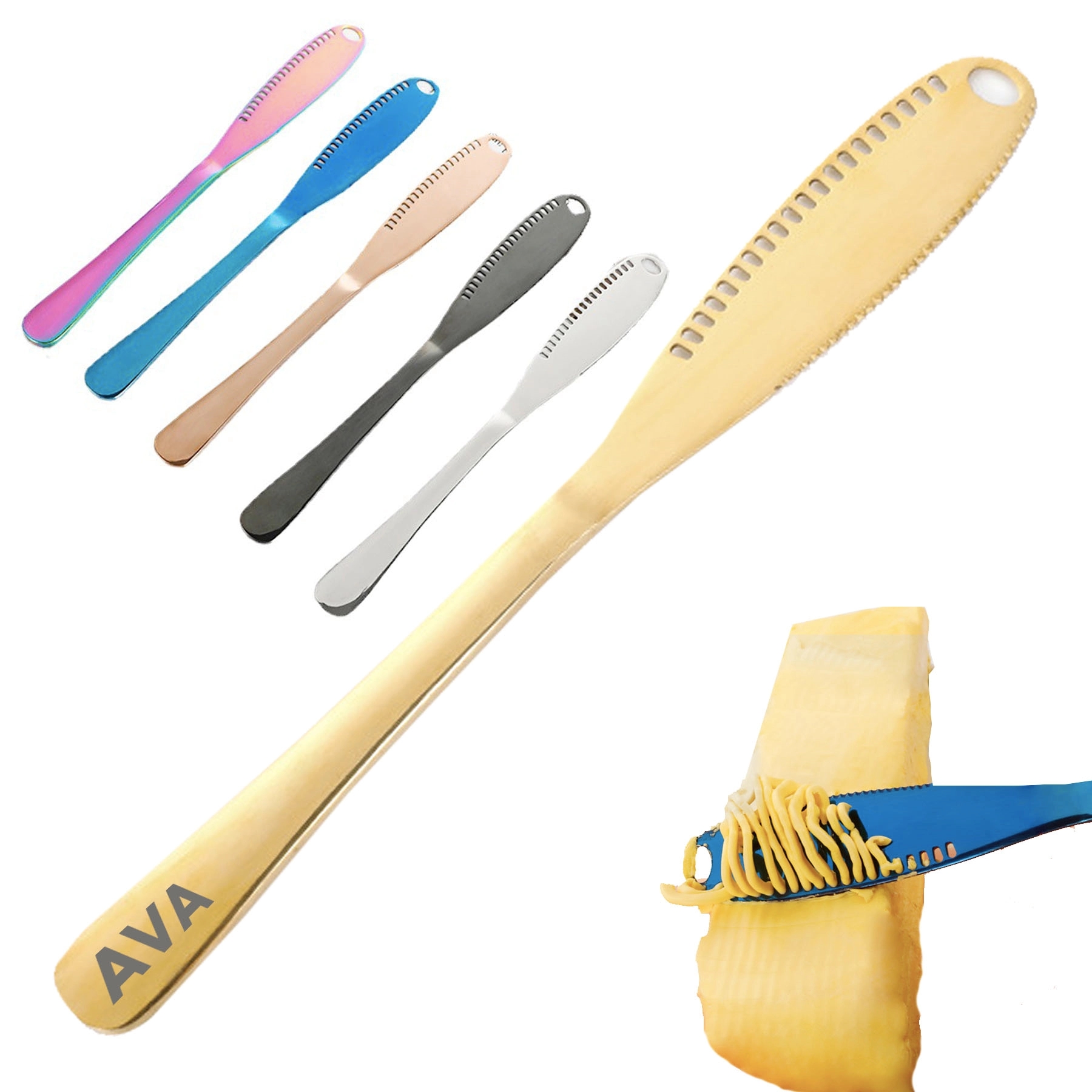 Stainless Steel Perforated Butter Knife 2