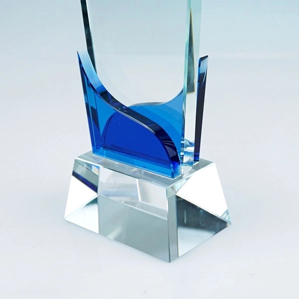Crystal Blue Award Trophy For Business Gifts 2