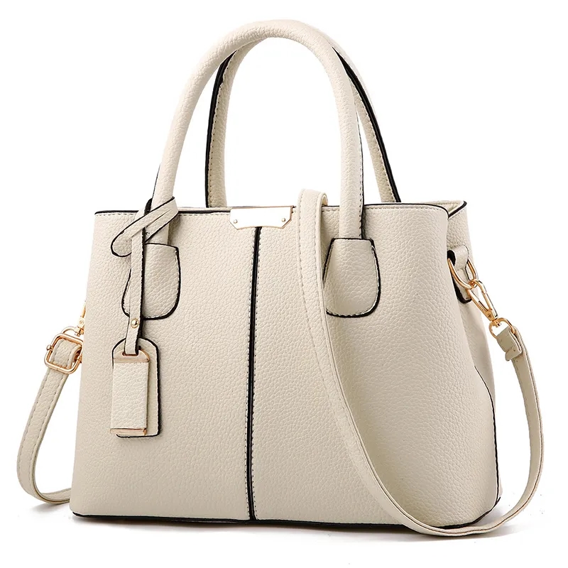 PU Lychee Handbag, custom tote bag with logo imprint 7