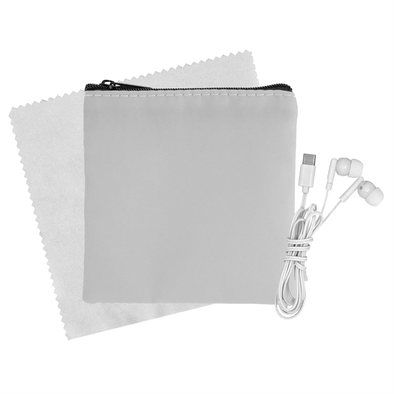Colorful RPET Ear Bud & Cloth Set 7