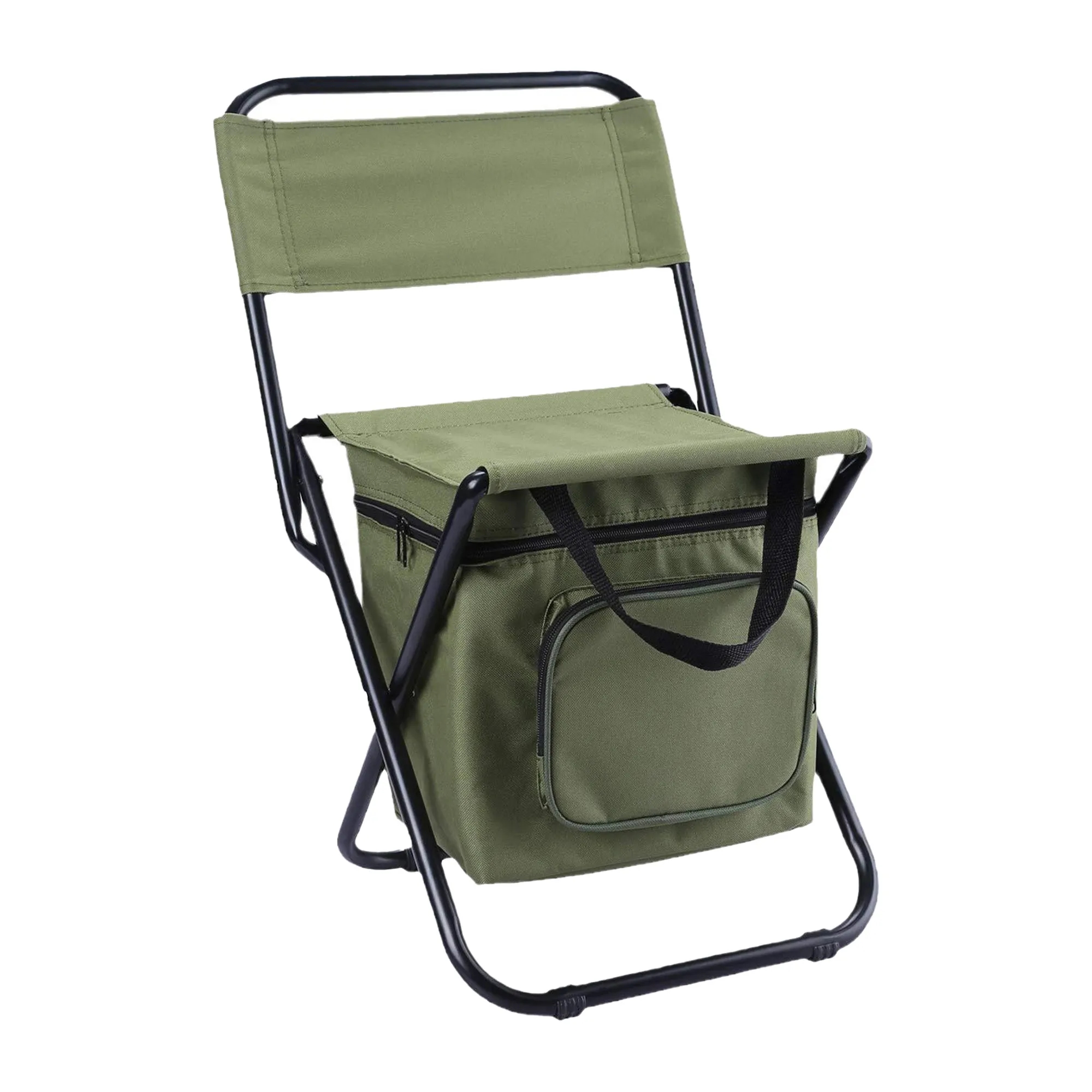 Outdoor Portable Folding Chair with Storage Bag and Backrest 2
