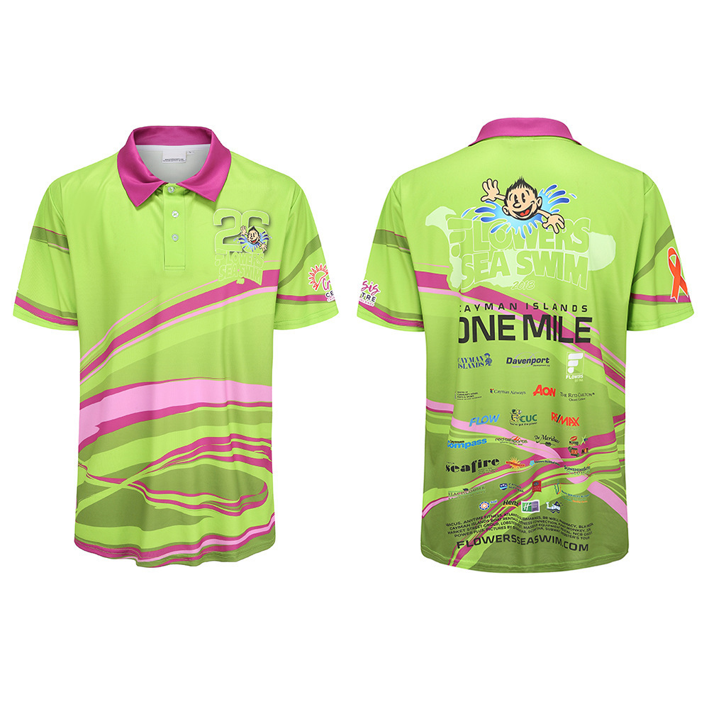Custom Dye Sublimation Short Sleeve Polyester Polo Shirt 2