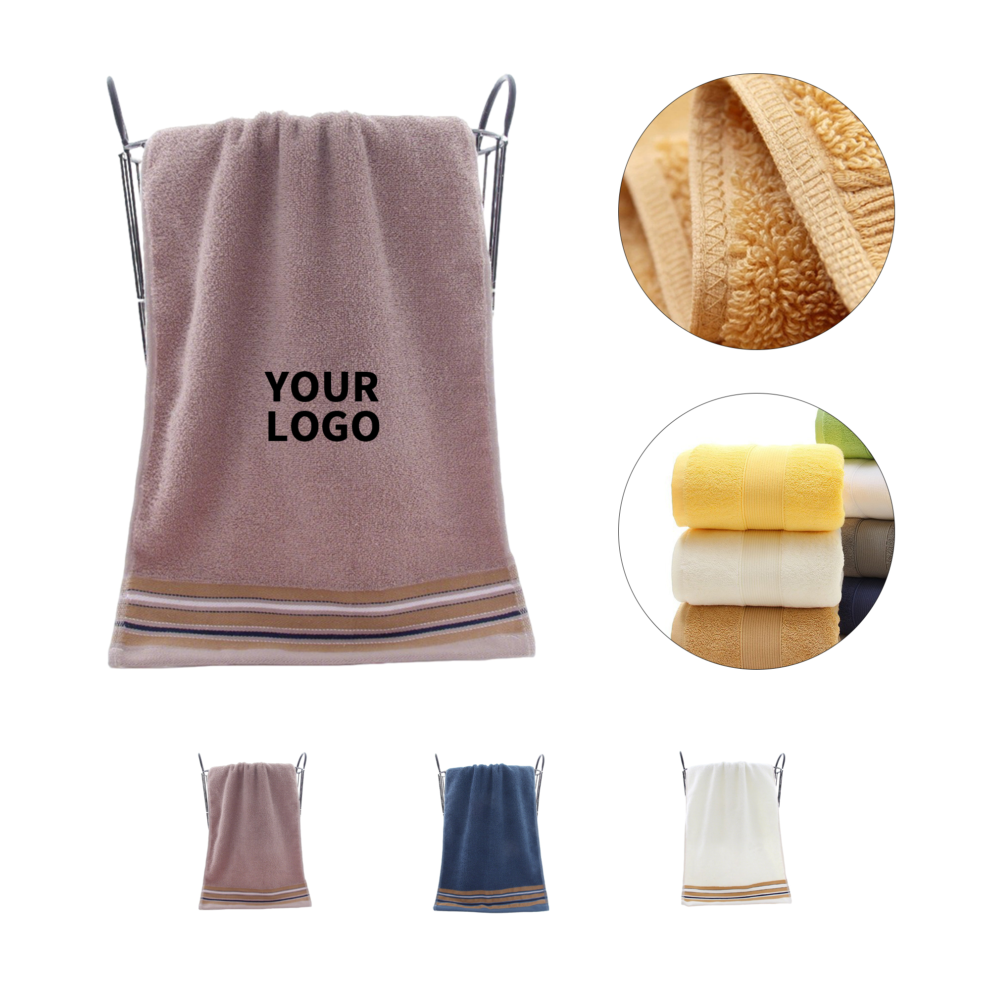 Cotton Satin Edge Gift Towel Absorbent Hand Size 2