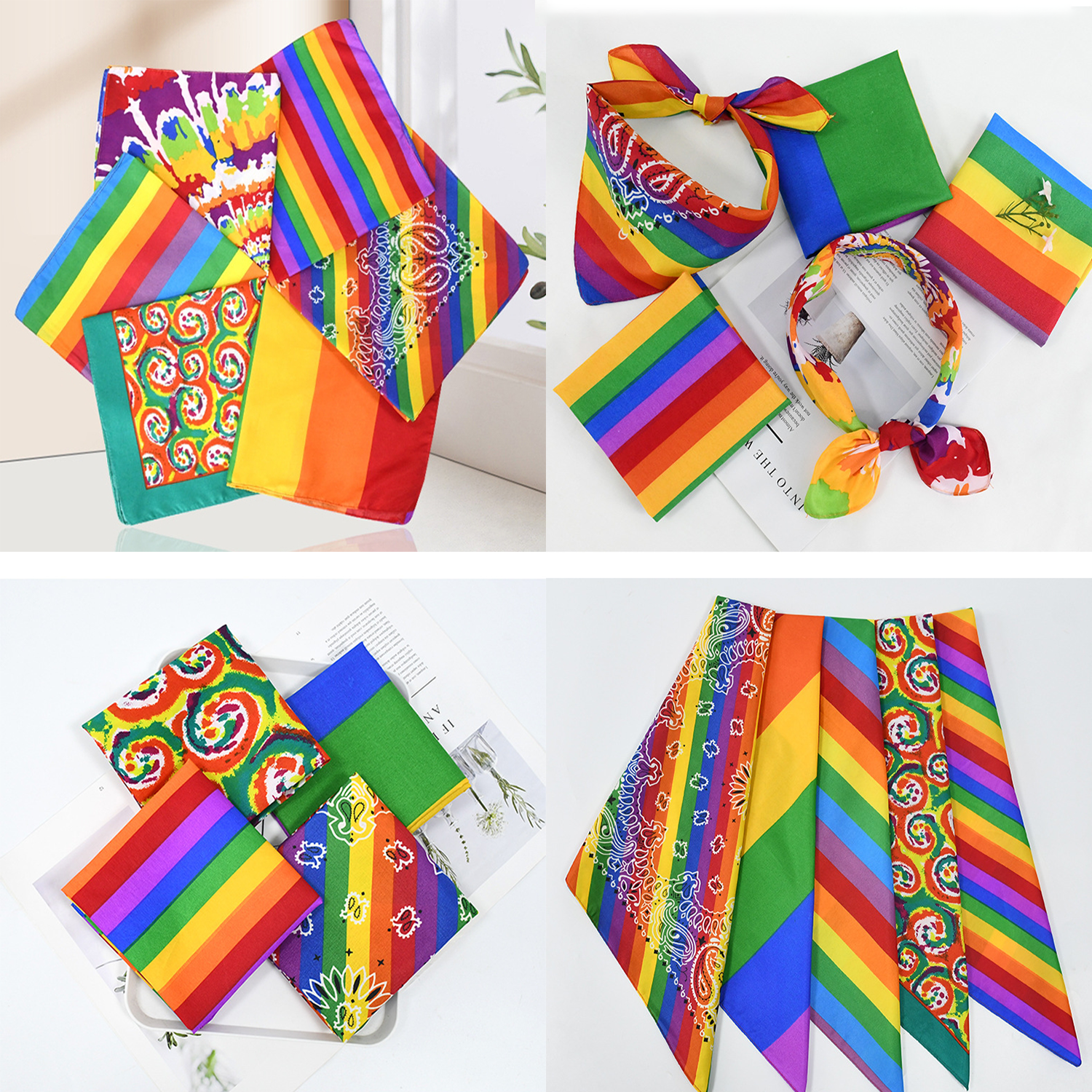 LGBT Rainbow Polyester Bandana 4