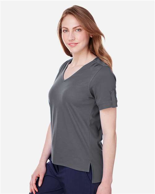 Women's CrownLux Performance® Plaited Rolled Sleeve Shirt - DG20WB 10