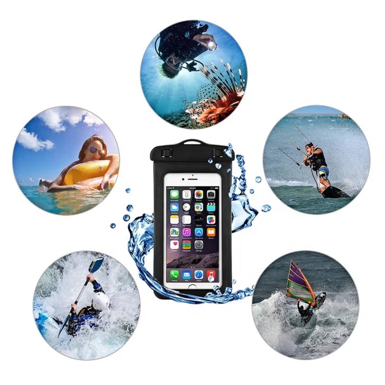 IPX8 Waterproof Mobile Phone Pouch with Lanyard 5
