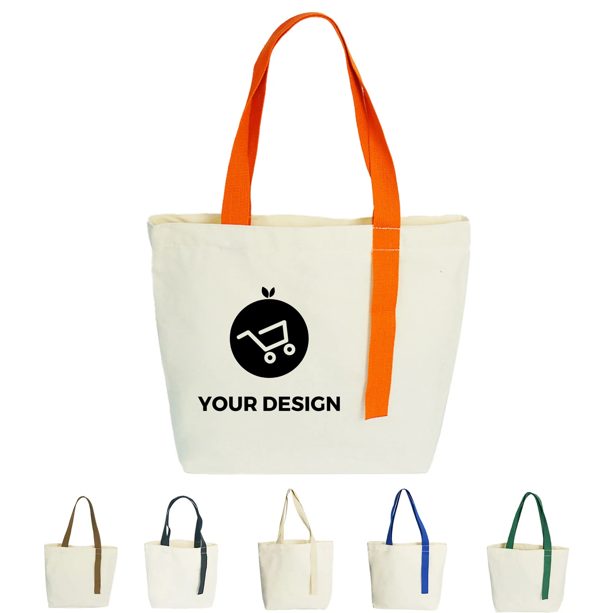 Stylish Canvas Bags with Vibrant Streamer Accents, custom tote bag with logo imprint 2
