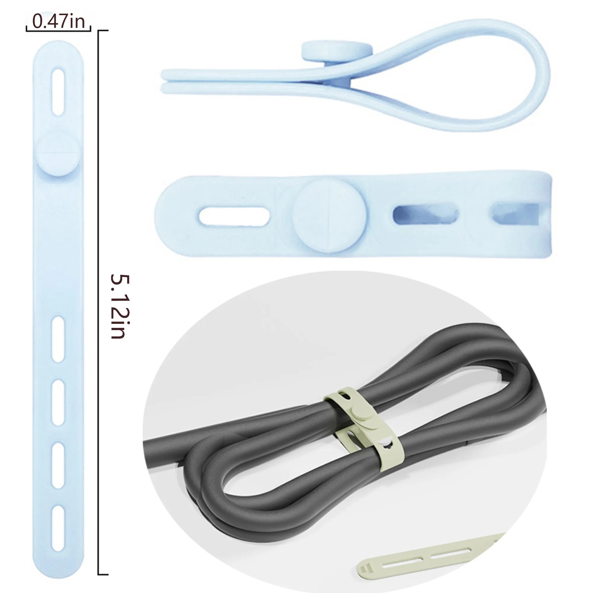 Adjustable Silicone Data Cable Storage Tie 2