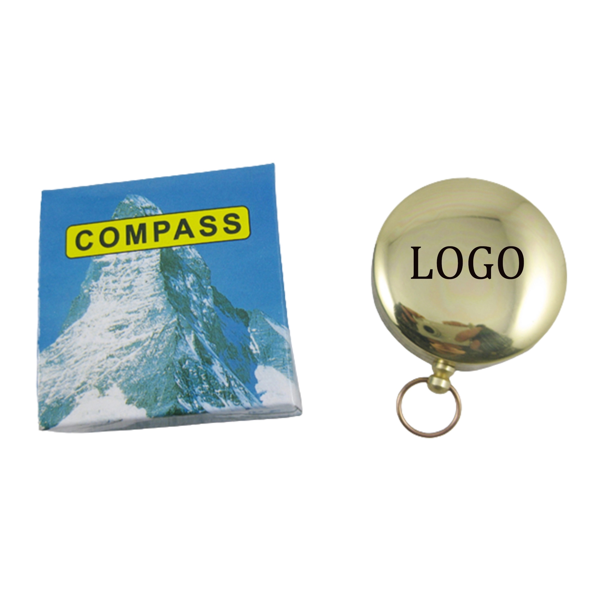 Camping Survival Compass Keychain