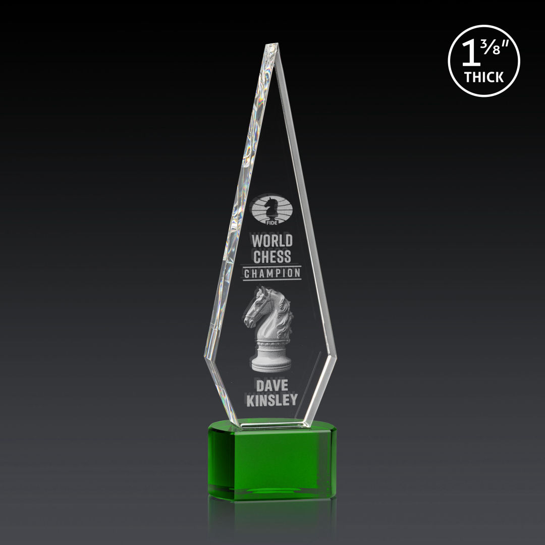 Springfield 3D Award on Paragon Base - Green 3