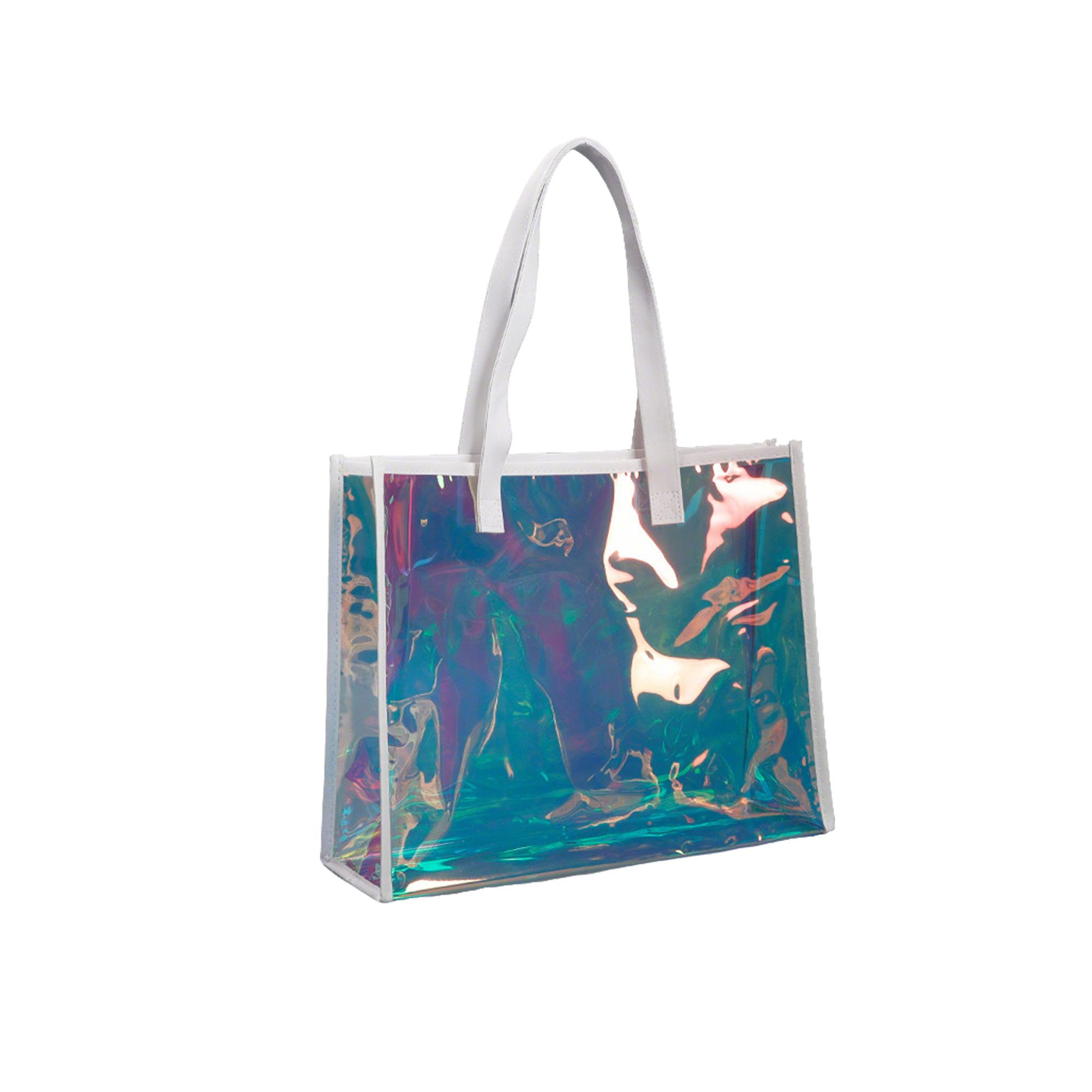 Polyvinyl Chloride Iridescent Tote, custom tote bag with logo imprint 6