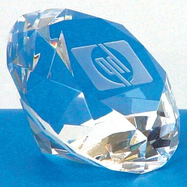 2" Diamond Shaped Crystal Paper Weight 1