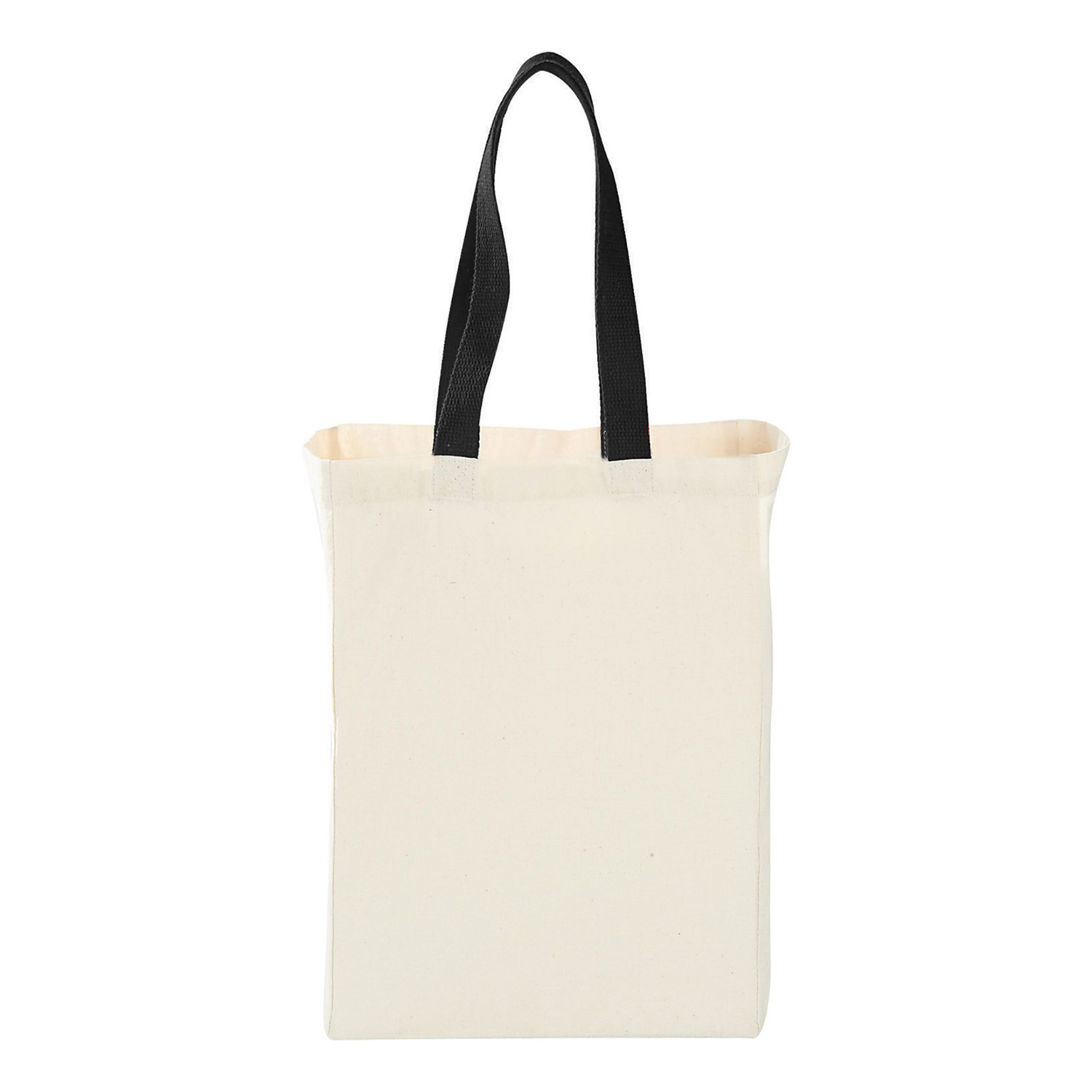 7 Oz. Cotton Canvas Grocery Bag w/Colored Handles 5
