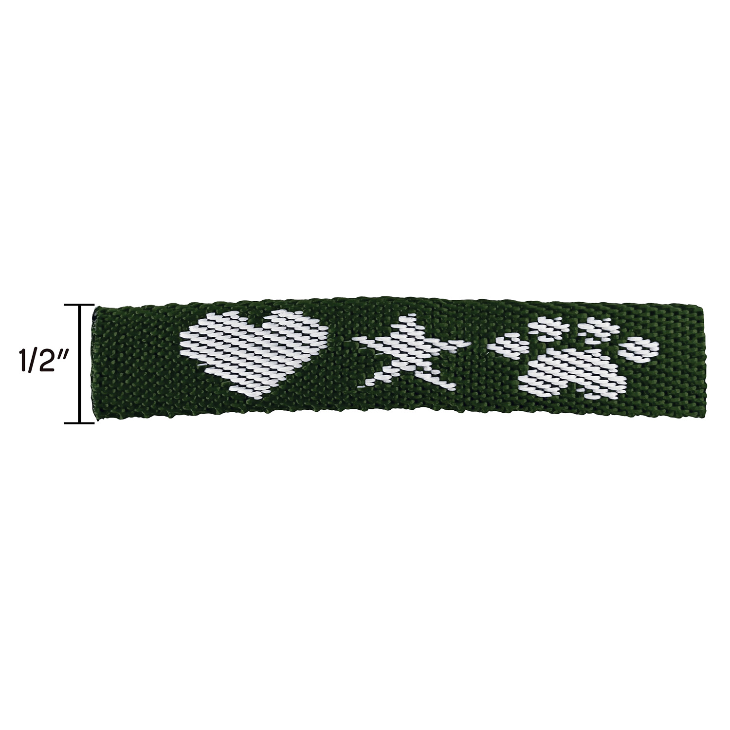 1/2" Woven Wristband w/ Clear Slide Closure - "Platinum" Weave 25