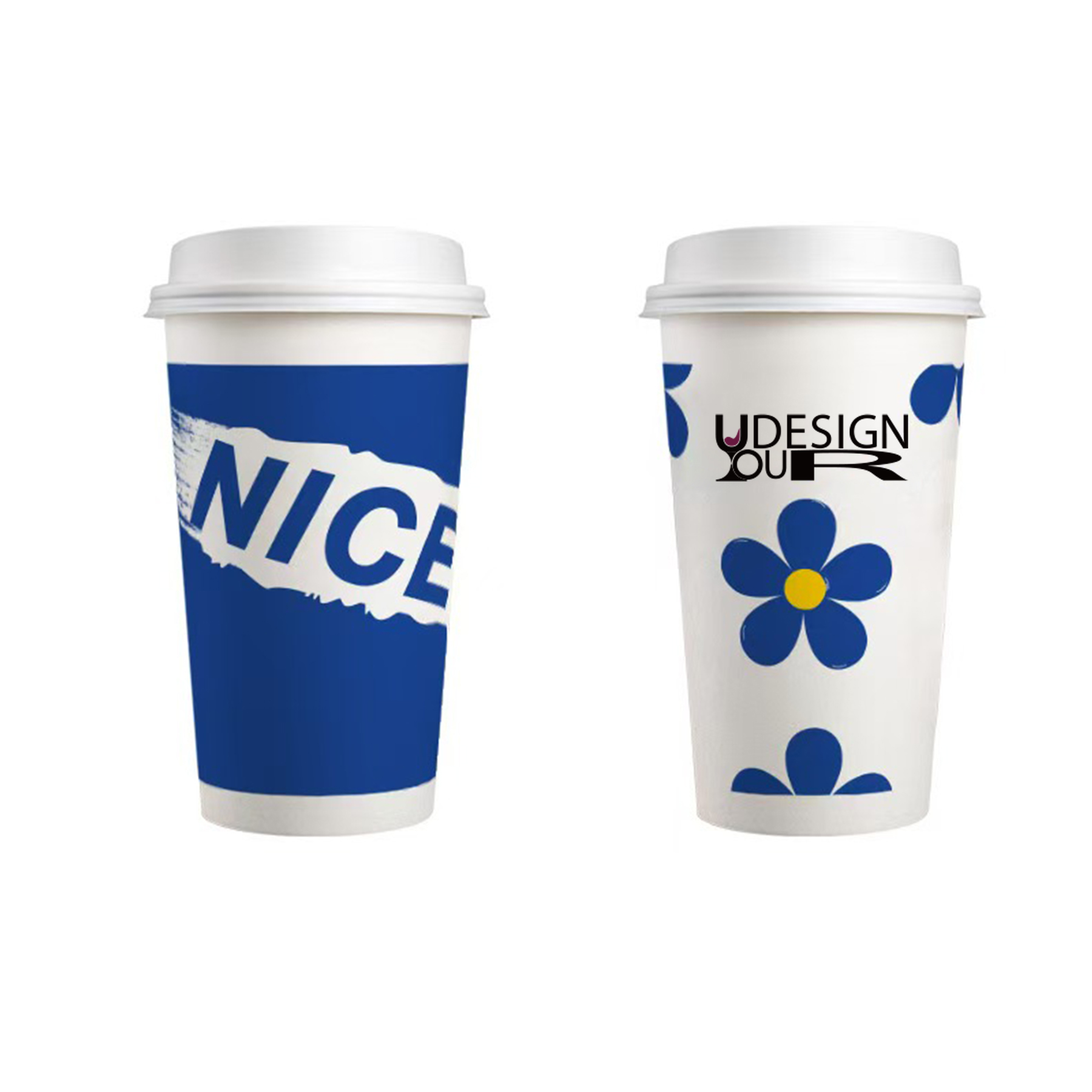 Double Wall Full Color Insulated Paper Cup with Lid 16 oz 3