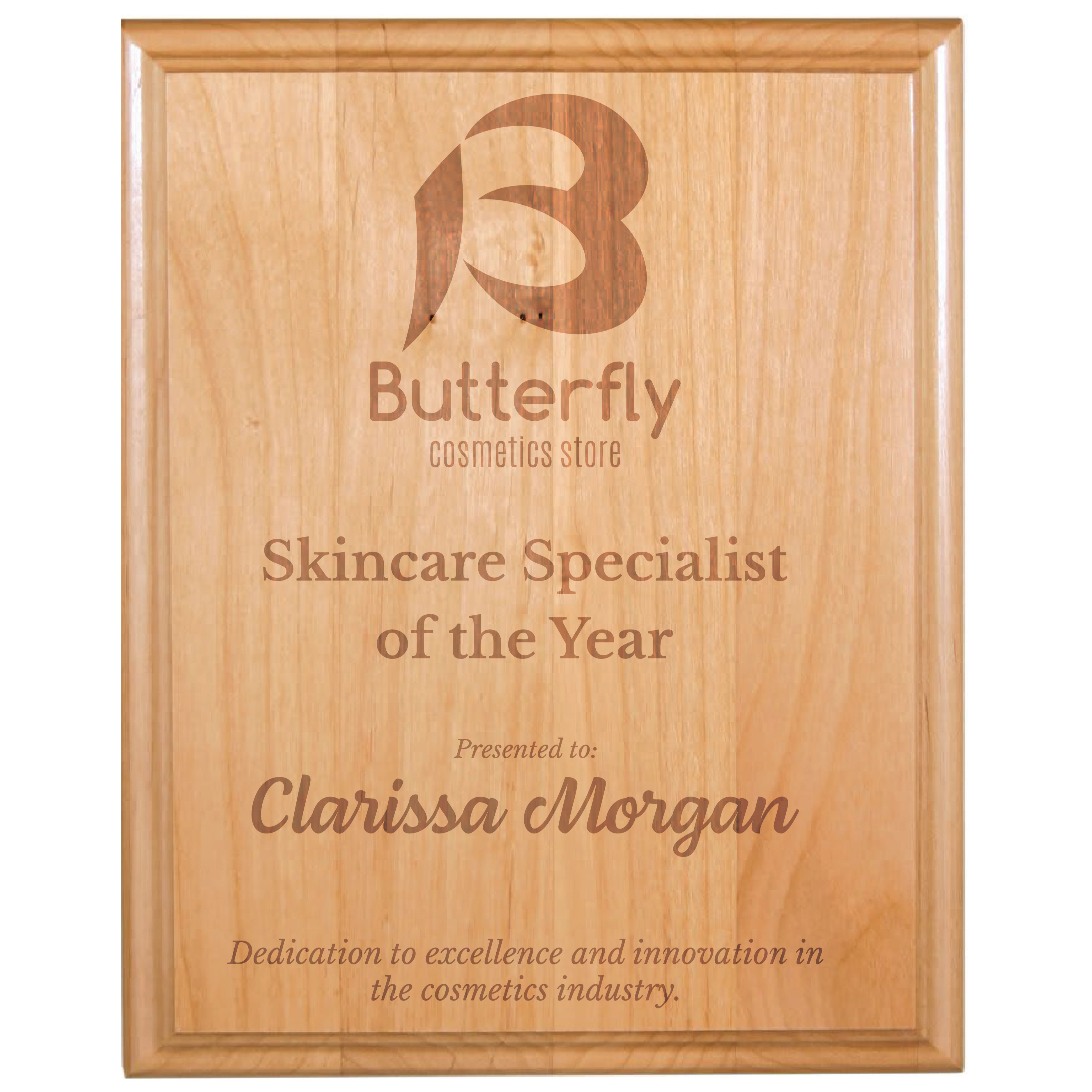 12" x 15" All American Red Alder Plaque