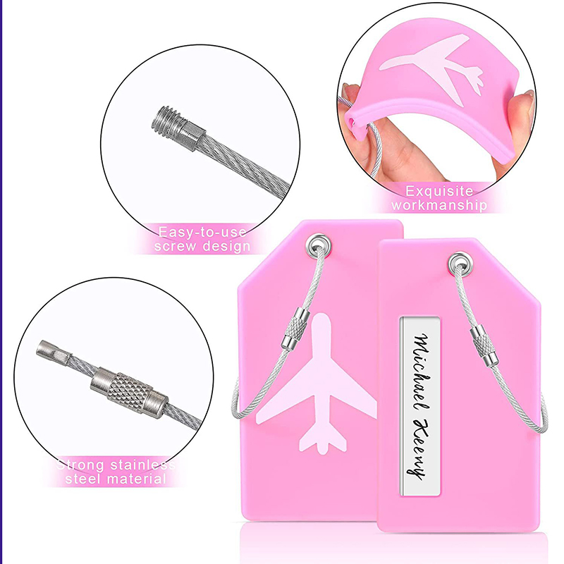 Silicone Luggage Tag with Name ID Card 16