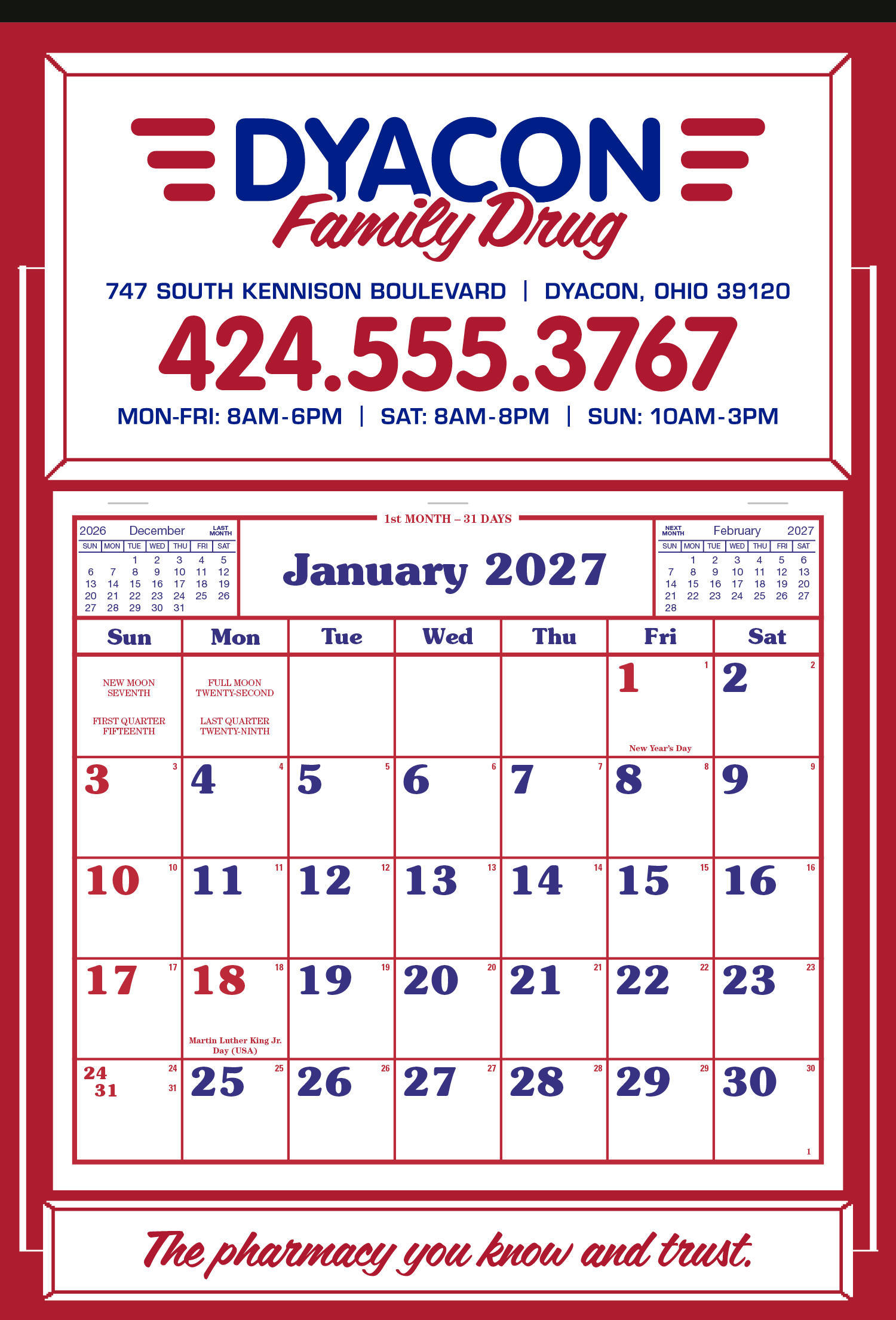 Skinner & Kennedy® Apron Calendar 18