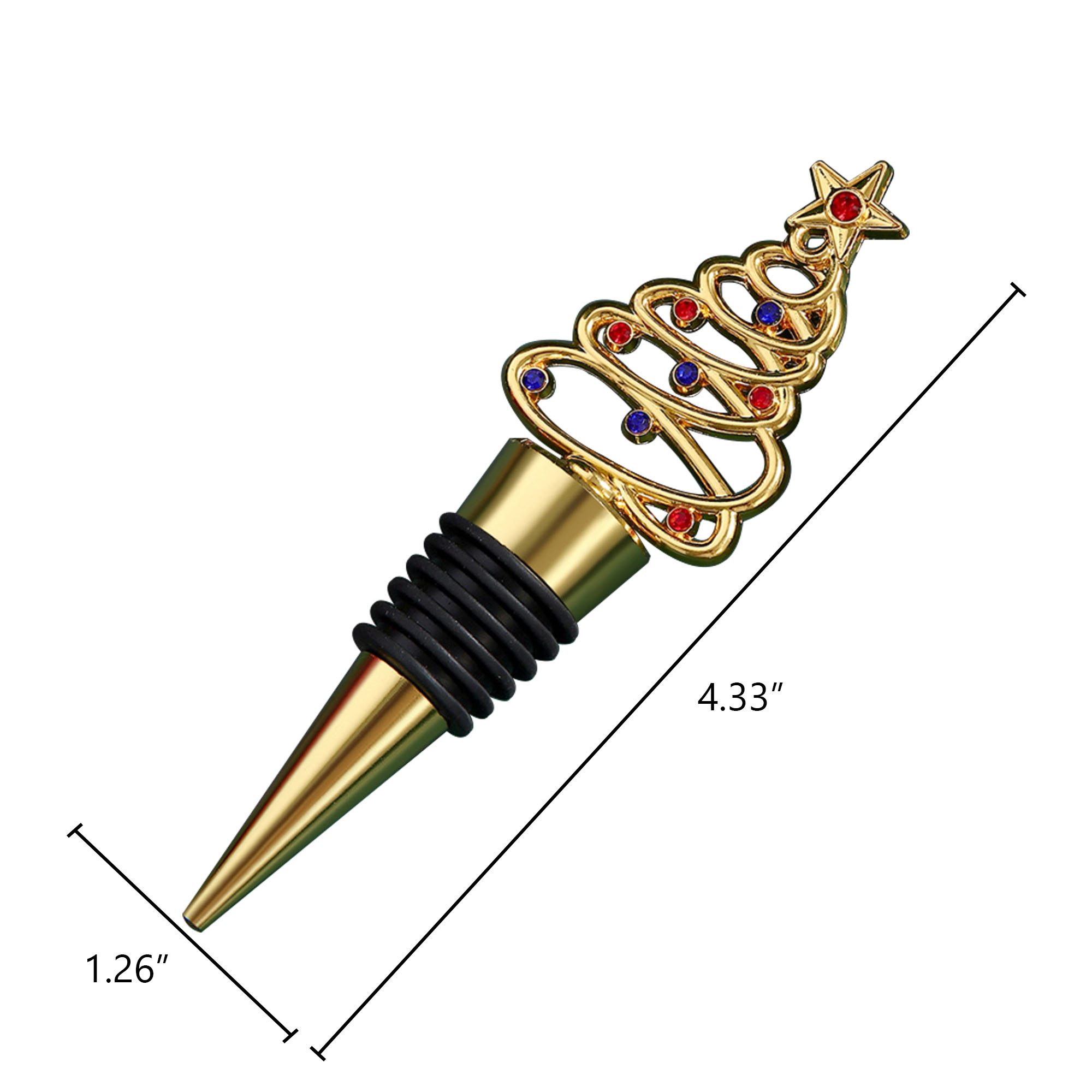 MOQ250 Christmas Tree Wine Stopper 1