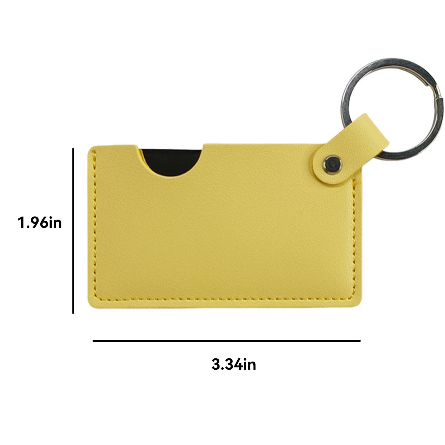 Travel Leather Pocket Mini Mirror with Key Chain 3