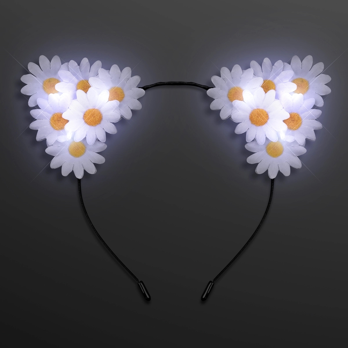 Daisy Flower Cat Ears, Light Up Headband 2