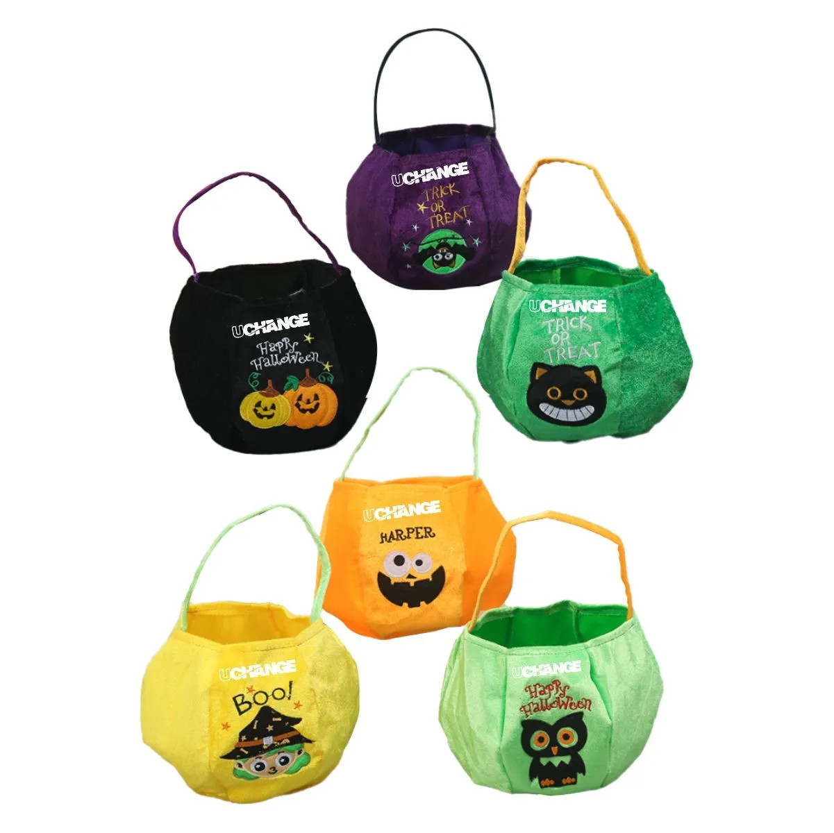 Felt Pumpkin Trick-Or-Treat Bag With Handle 5