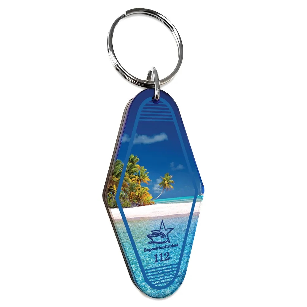 Vintage Acrylic Motel Keychain Hotel Key Tag 9