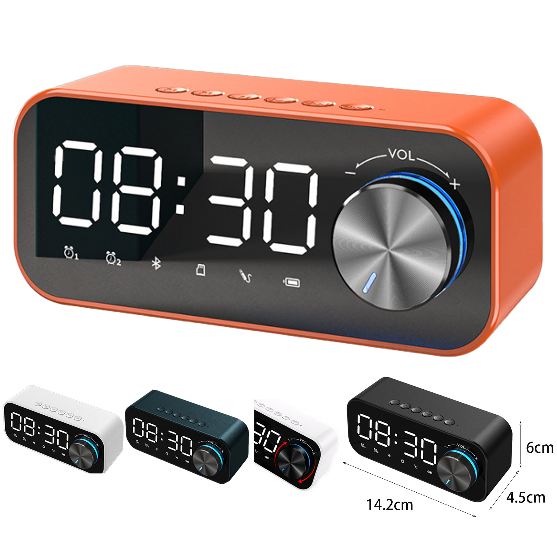 Digital Alarm Clock With Bluetooth Speaker 1