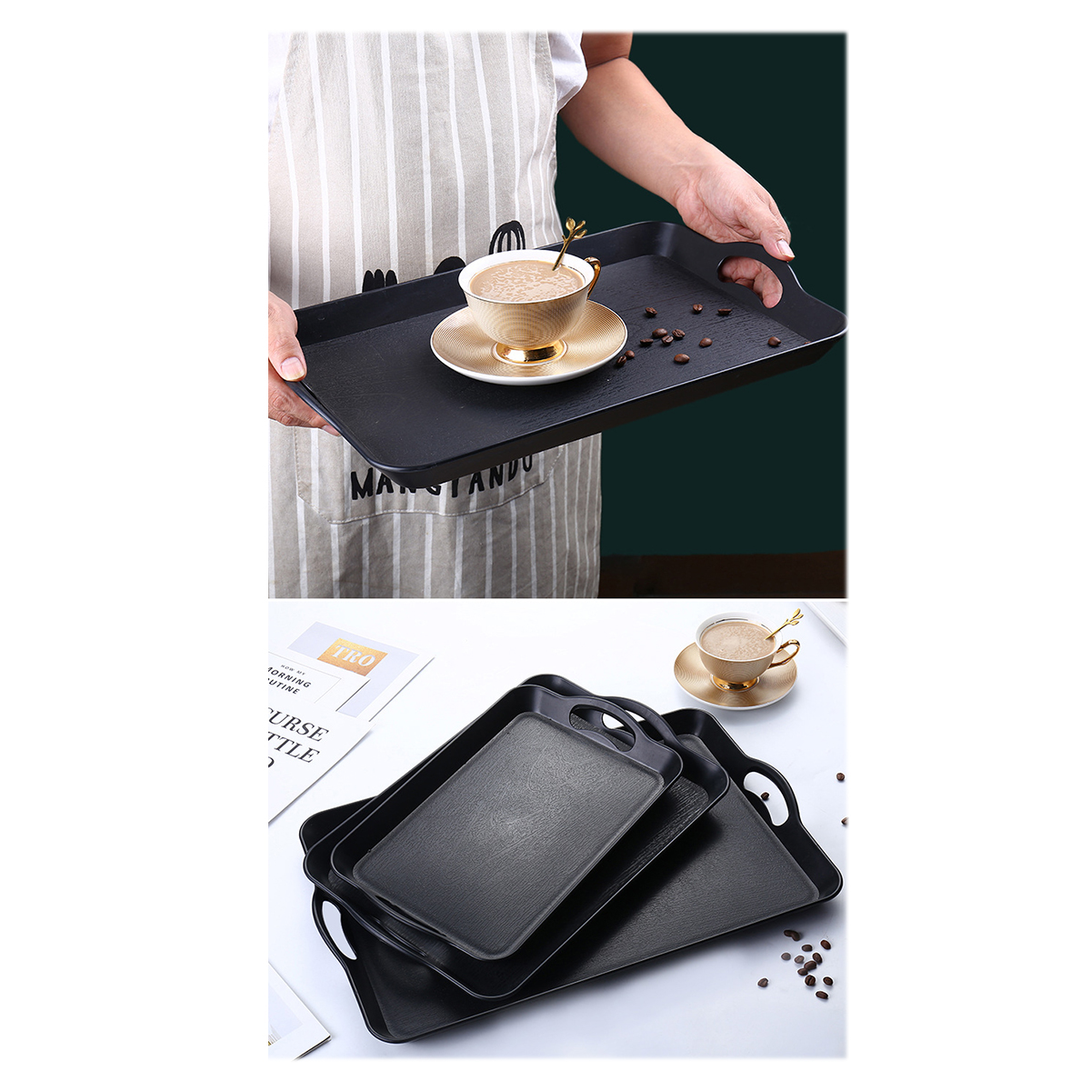 Plastic Tray with Handles 2