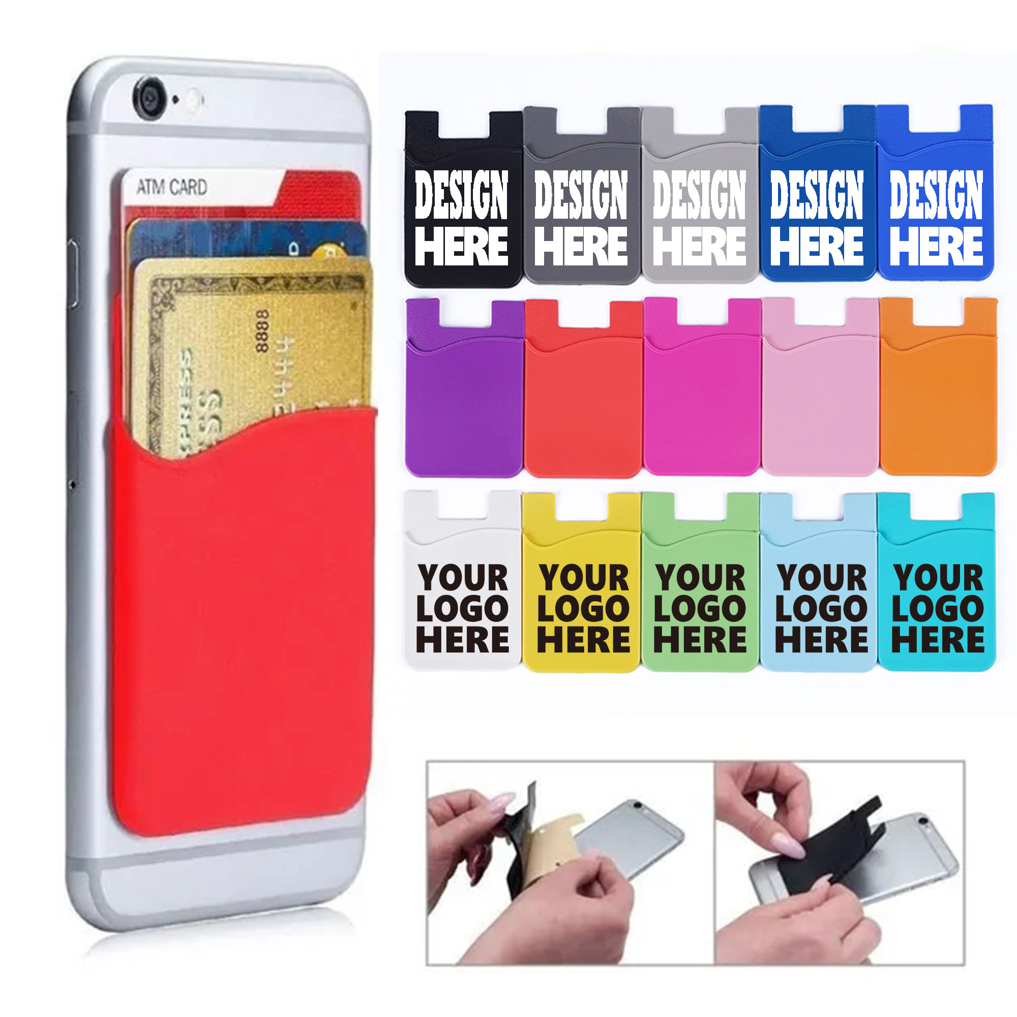 Adhesive Silicone Pouch Wallet 8