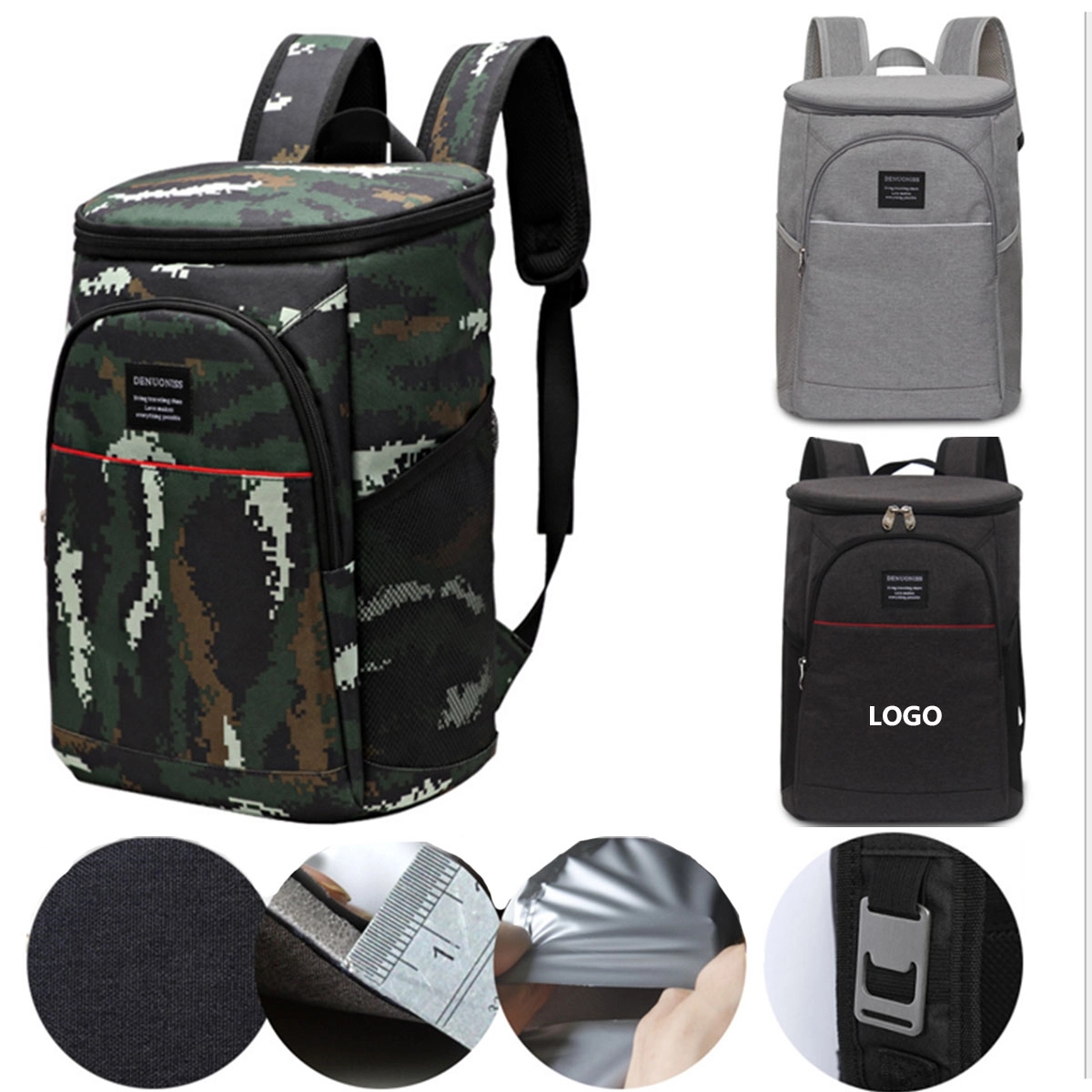 Waterproof Large Capacity Lunch Backpack with Cooler 4