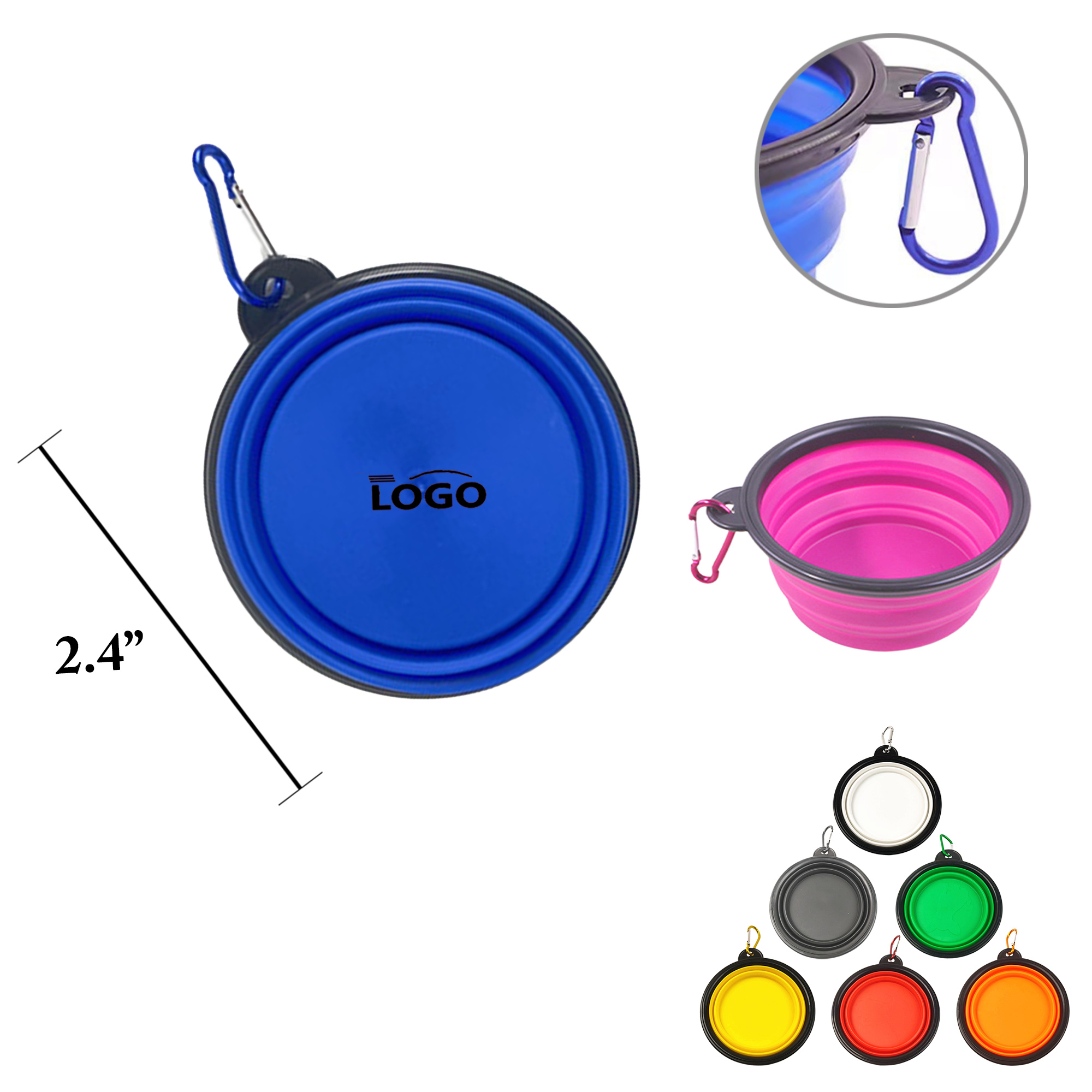 MOQ50 Portable Multi-Size Pet Water Bowl 5