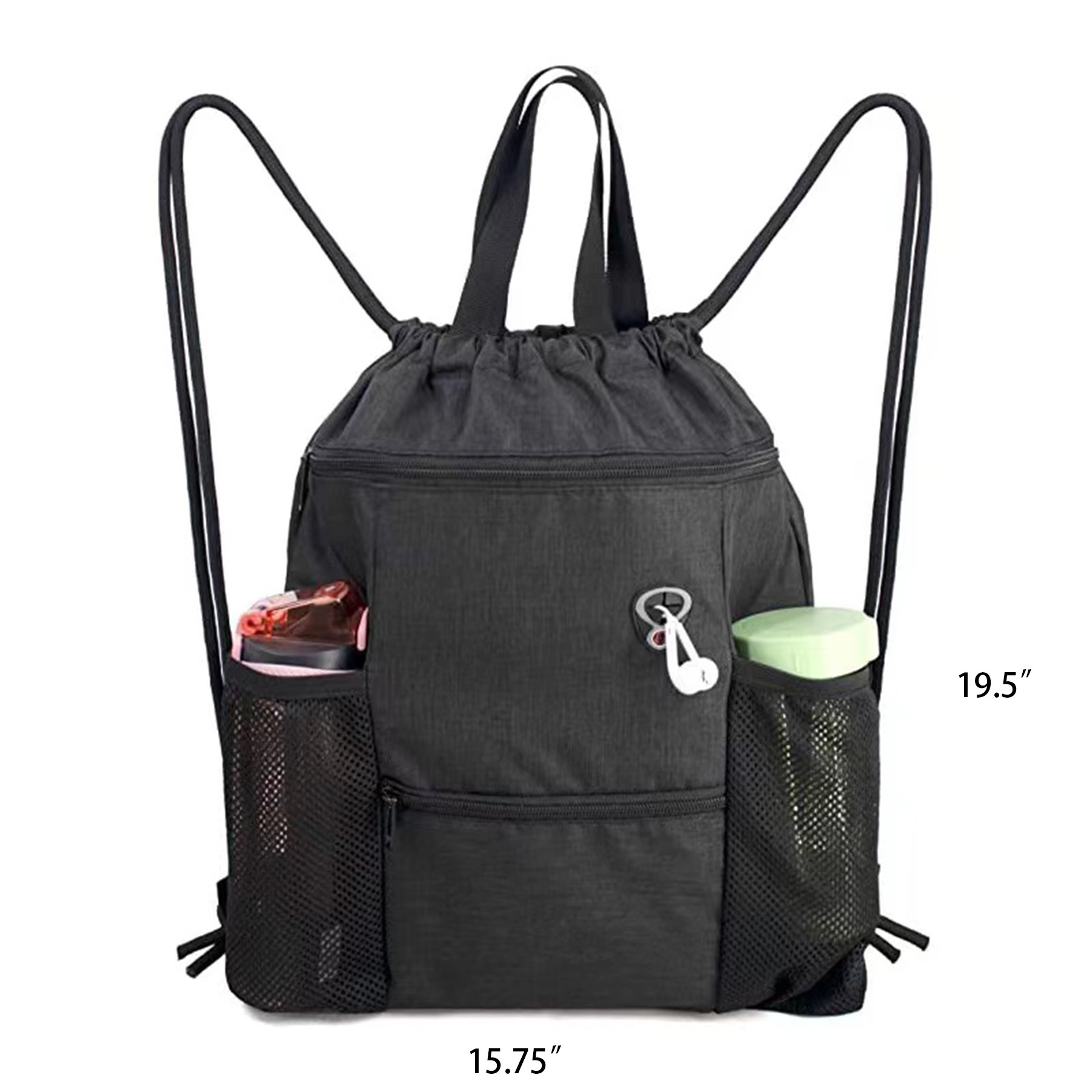 Drawstring Gym Sports String Cinch Bag 2