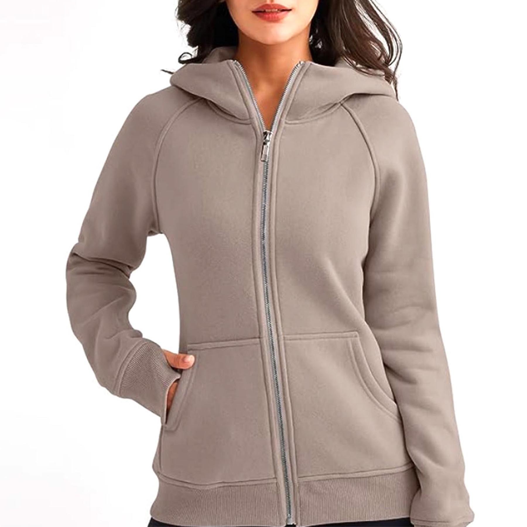 Women Zip Up Hoody Fleece Jacket 4