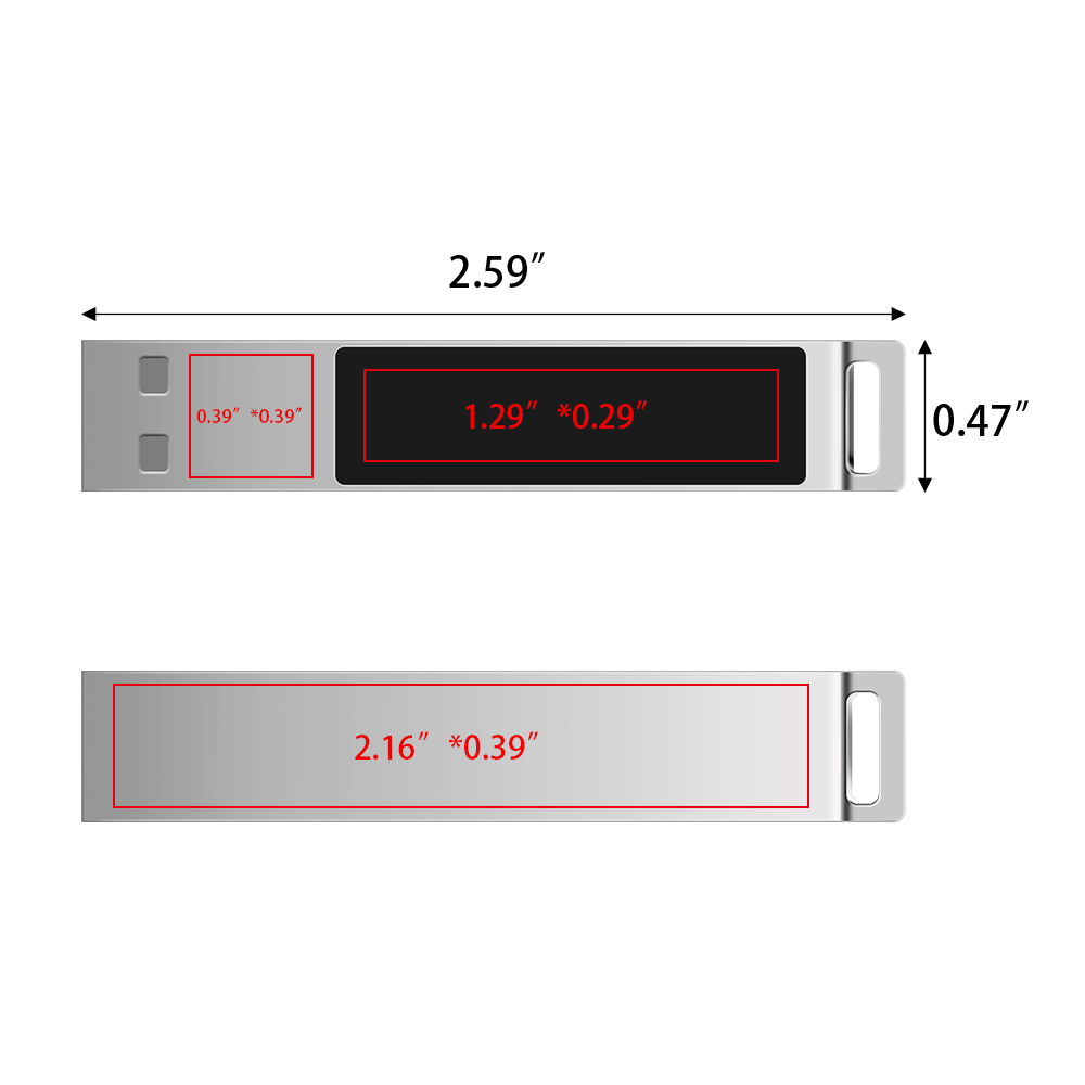 North Center Light-Up USB Flash Drive