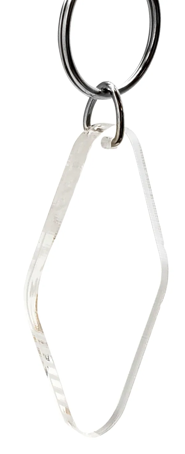 1/4" Vintage Etched Acrylic Motel Keychain Hotel Key Tag 3