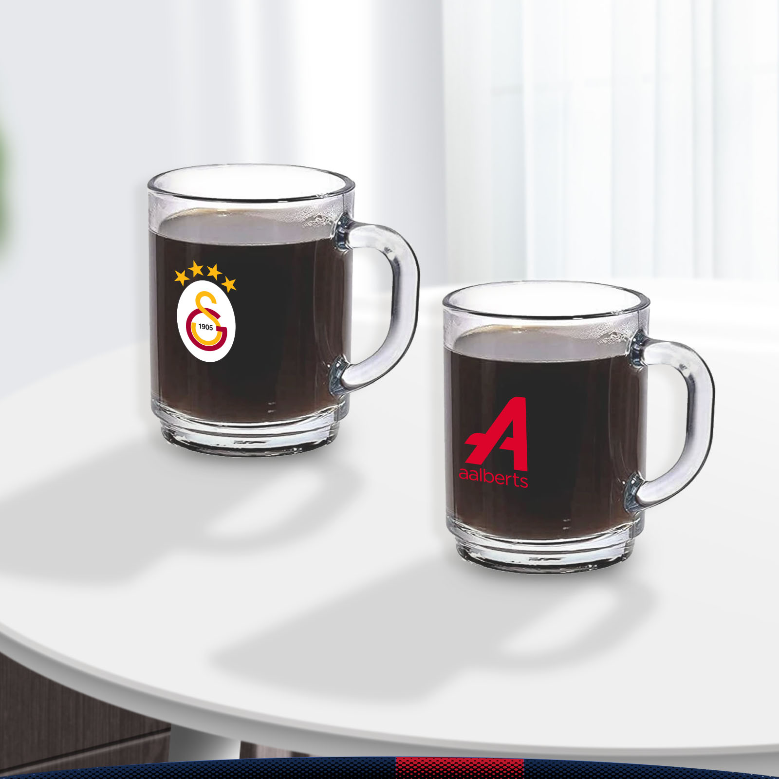 9 oz. Translucent Glass Coffee Mugs 10