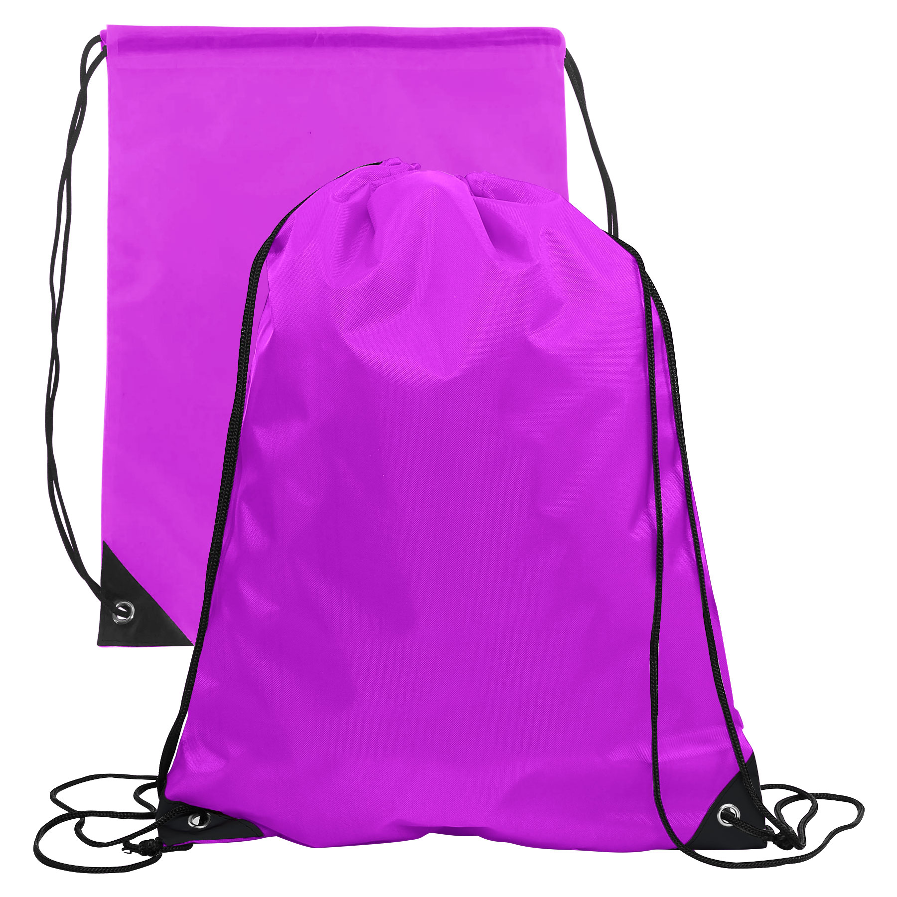 210D Polyester Drawstring Backpack (13" x 17") 2