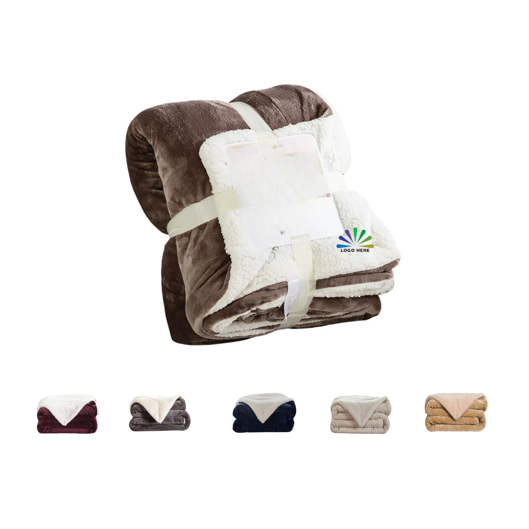 MOQ 50 Pieces Autumn - Winter Thickened Nap Office Blanket 2