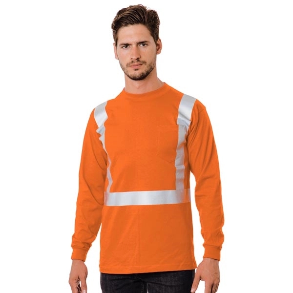 Made in USA Hi-Visibility 50/50 Pocket L/S Crew Tee 2