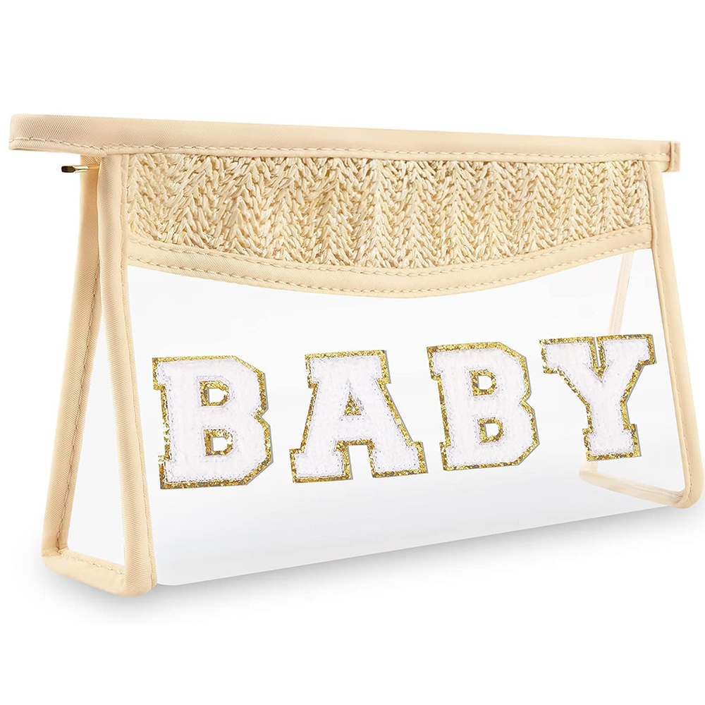 Transparent straw cosmetic bag 3