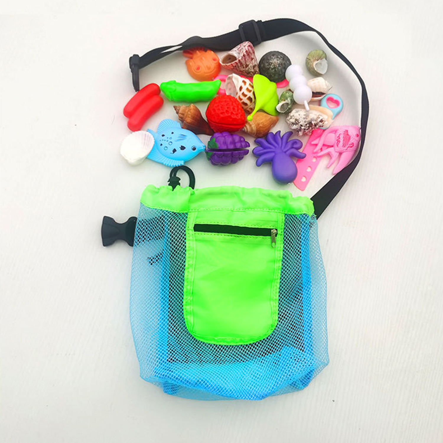 Outdoor Portable Seaside Shell Collection Mesh Bag 9