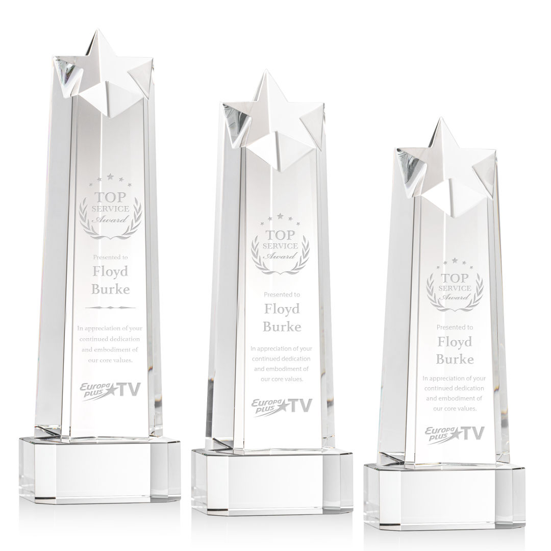 Delaware Star on Base - Clear