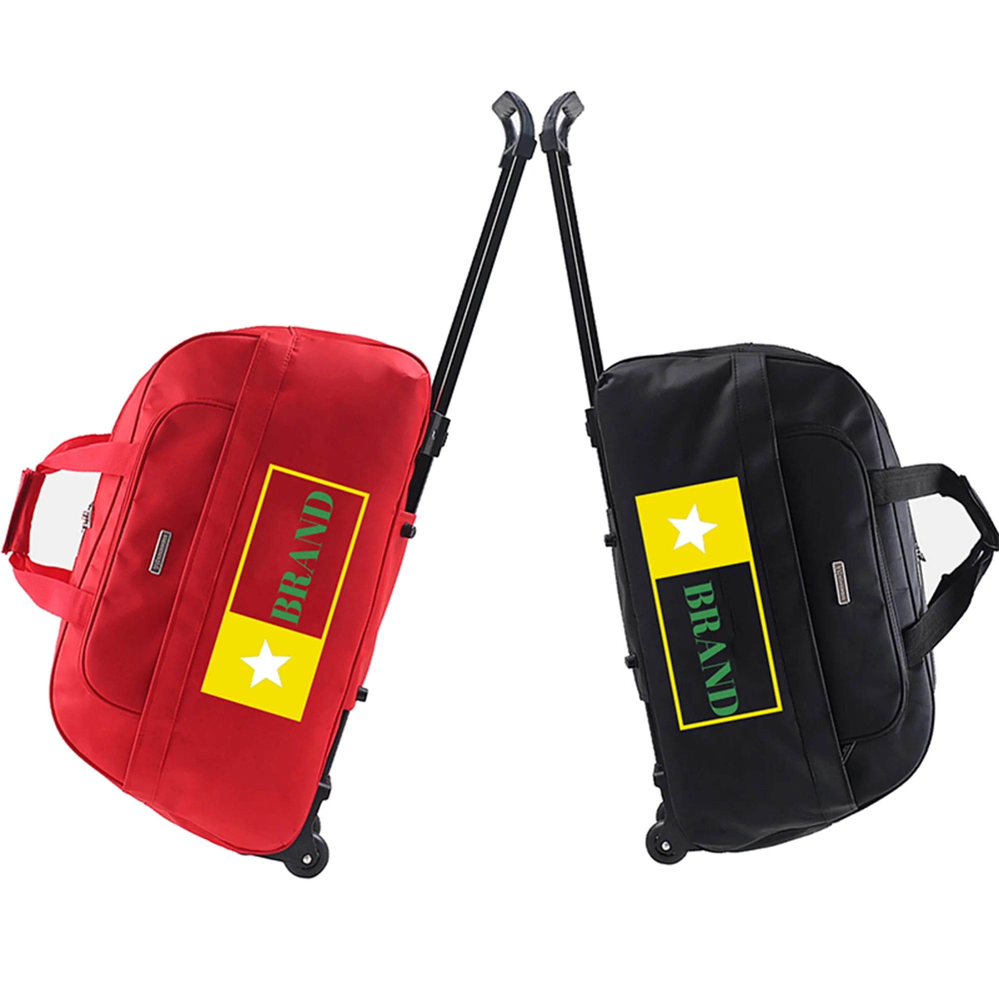 Large Wheeled Travel Duffel Bag With Pull Rod 2