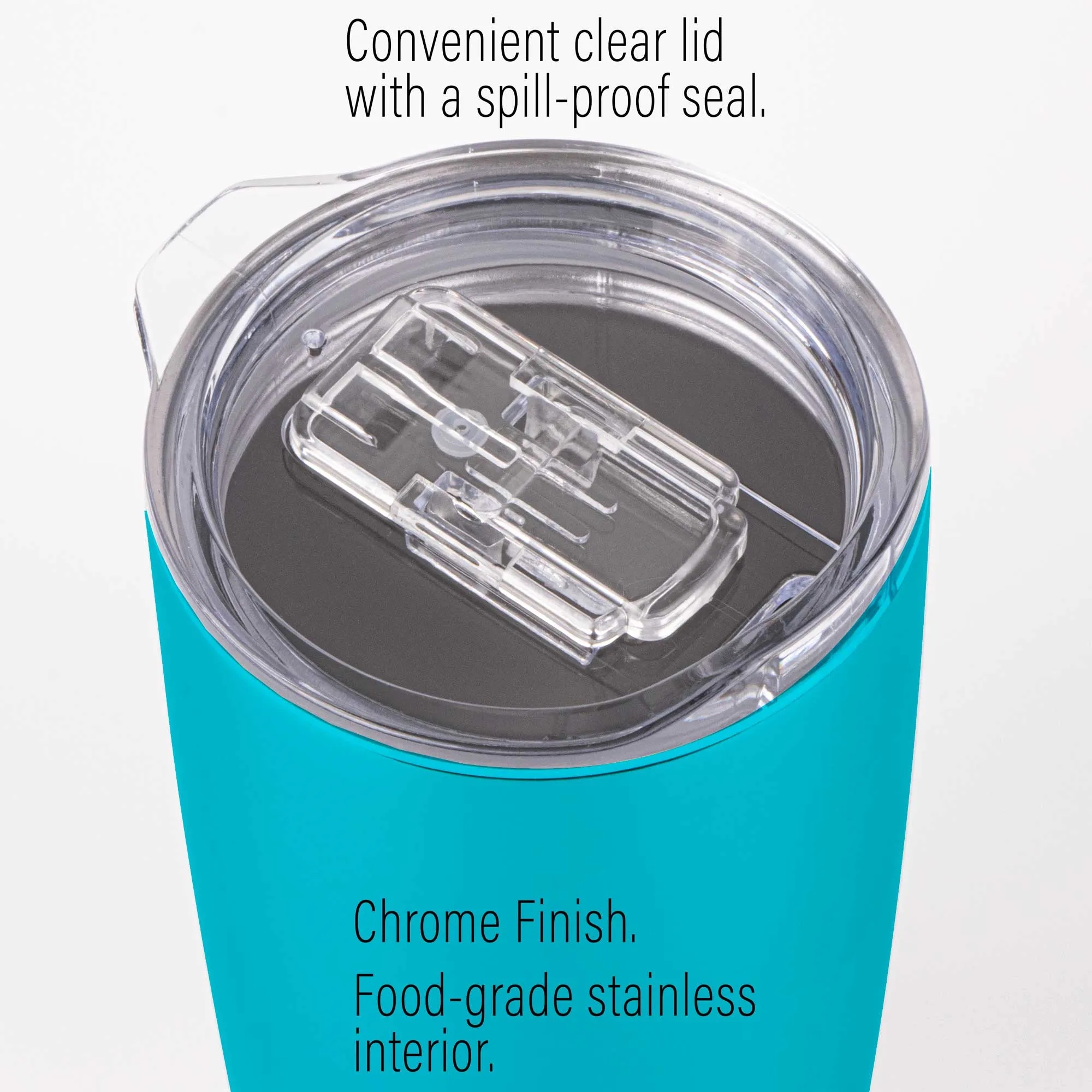 20oz. Chrome Finish Vacuum-Sealed Tumbler with Copper Lining 4
