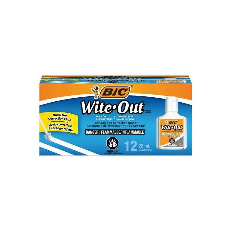 Quick Dry Correction Fluid - White 20 mL 12 Pack 2