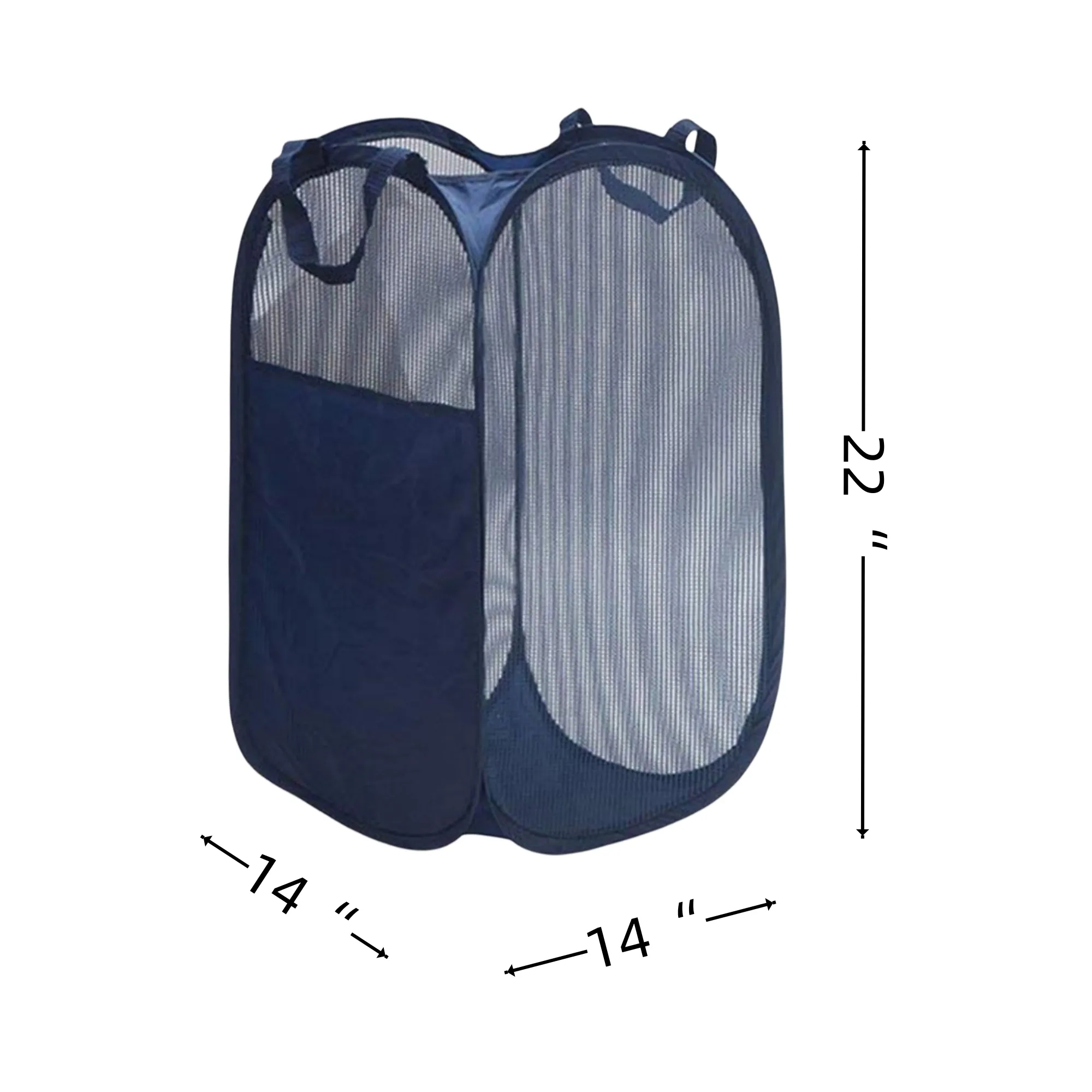 Custom Logo Mesh Laundry Hamper Portable Bathroom Basket 2